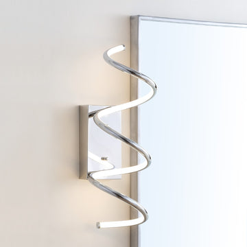 Scribble 7" Modern Metal Integrated LED Vanity Light Sconce - JONATHAN Y